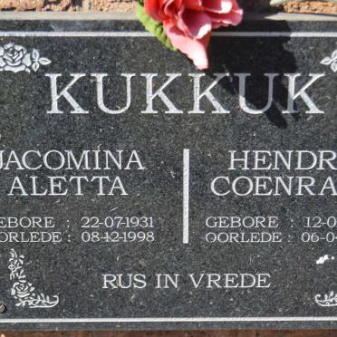 KUKKUK Hendrik Coenraad 1929-2000 &amp; Jacomina Aletta 1931-1998