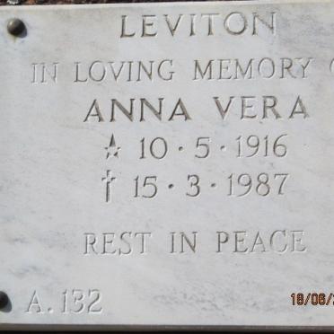 LEVITON Anna Vera 1916-1987