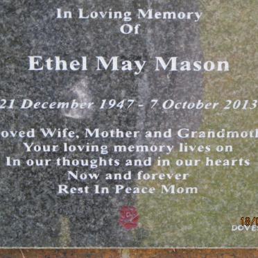 MASON Ethel May 1947-2013