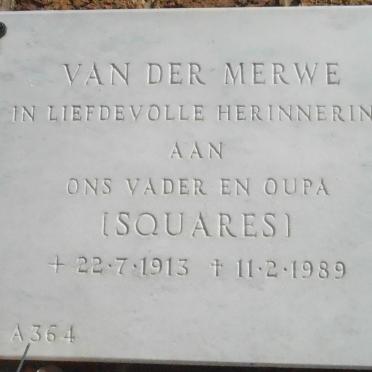 MERWE Squares, van der 1913-1989