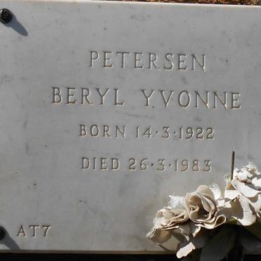 PETERSEN Beryl Yvonne 1922-1983
