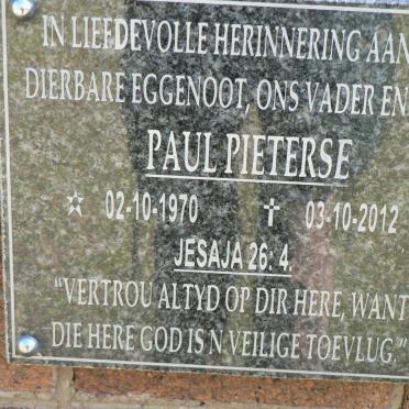 PIETERSE Paul 1970-2012