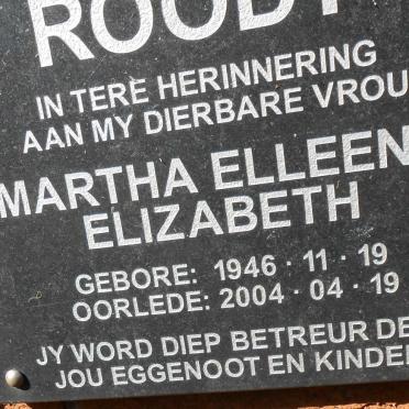 ROODT Martha Elleena Elizabeth 1946-2004