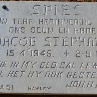 SPIES Jacob Stephanus 1945-1983