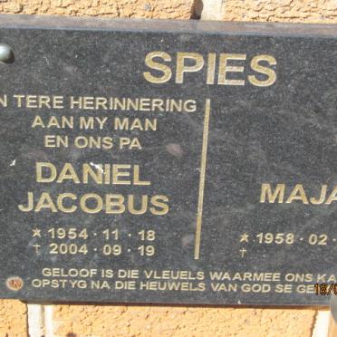 SPIES Daniel Jacobus 1954-2004 &amp; Maja 1958-