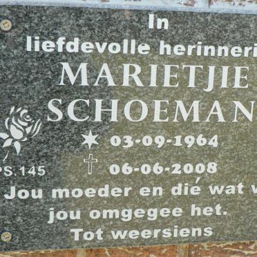 SCHOEMAN Marietjie 1964-2008