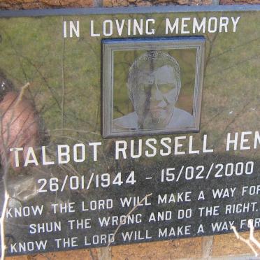 TALBOT Russell Henry 1944-2000