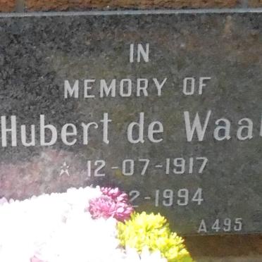WAAL Hubert, de 1917-1994