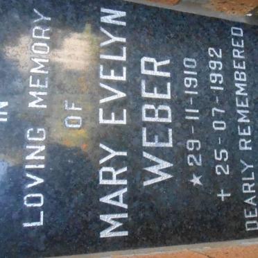 WEBER Mary Evelyn 1910-1992