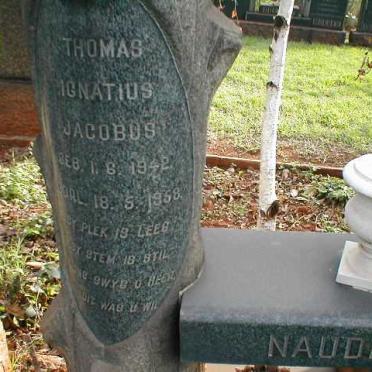 NAUDÉ Thomas Ignatius Jacobus 1942-1958