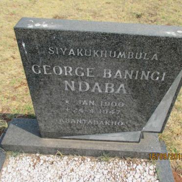 NDABA George Baningi 1900-1947