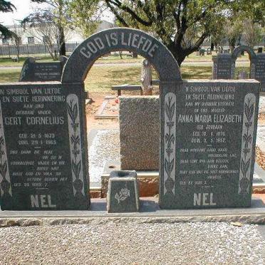 NEL Gert Cornelius 1873-1965 &amp; Anna Maria Elizabeth JORDAAN 1878-1952