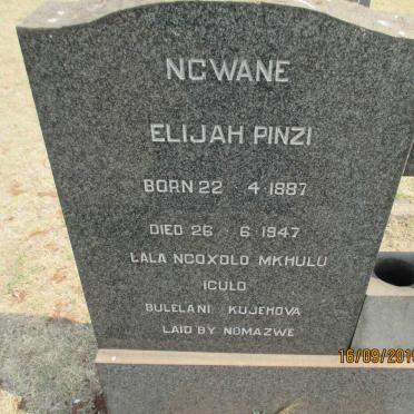 NGWANE Elijah Pinzi 1887-1947