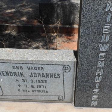 NIEUWENHUIZEN Hendrik Johannes 1922-1971