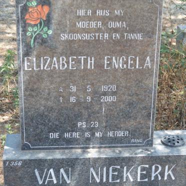NIEKERK Elizabeth Engela, van 1920-2000