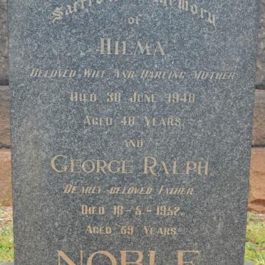 NOBLE George Ralph -1952 &amp; Hilma -1948