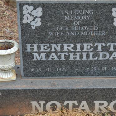 NOTARO Henrietta Mathilda 1977-1998
