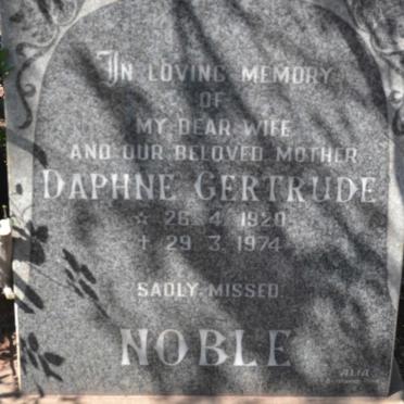 NOBLE Daphne Gertrude 1920-1974