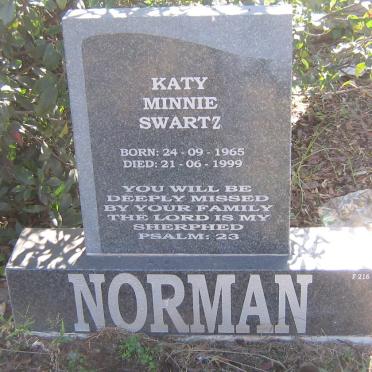 NORMAN Katy Minnie Swartz 1965-1999