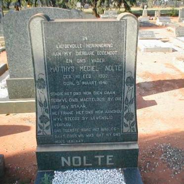 NOLTE Matthys Megiel 1902-1946