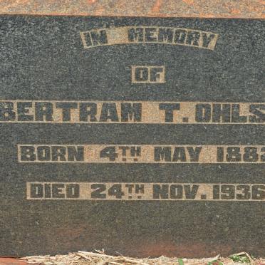 OHLSEN Bertram T. 1882-1936