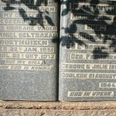 OOSTHUIZEN Daniel Beltsazar 1851-1932 &amp; C.S.E. FERREIRA 1856-1946