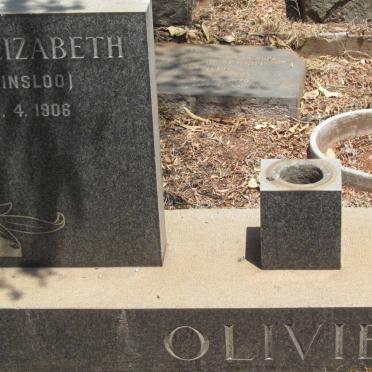 OLIVIER Richard Henry James 1903-1966 &amp; Maria Elizabeth PRINSLOO 1906-