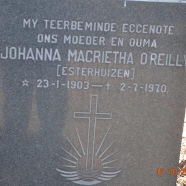 O'REILLY Johanna Magrietha nee ESTERHUIZEN 1903-1970