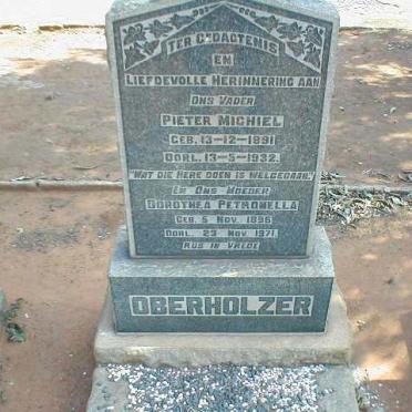 OBERHOLZER Pieter Michiel 1891-1932 &amp; Dorothea Petronella 1896-1971