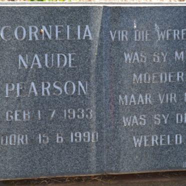 PEARSON Cornelia Naude 1933-1990