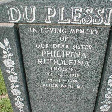 PLESSIS Philipina Rudolfina, du 1918-1990