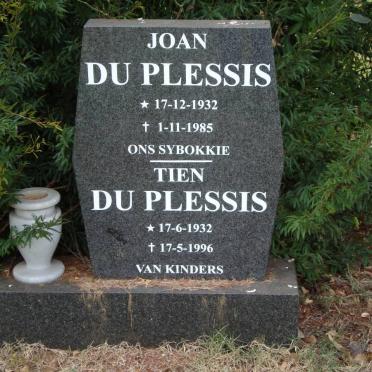 PLESSIS Tien, du 1932-1996 &amp; Joan 1932-1985