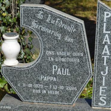 PLAATJIES Paul 1929-2005