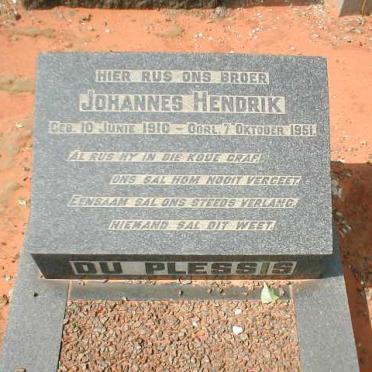 PLESSIS Johannes Hendrik, du 1910-1951