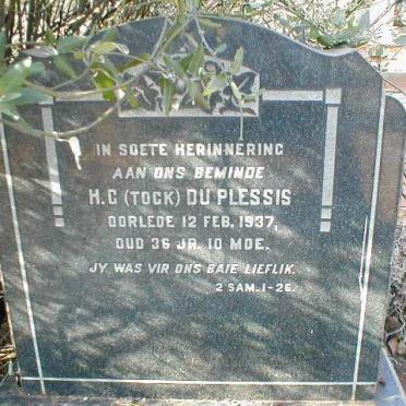 PLESSIS H.G., du -1937