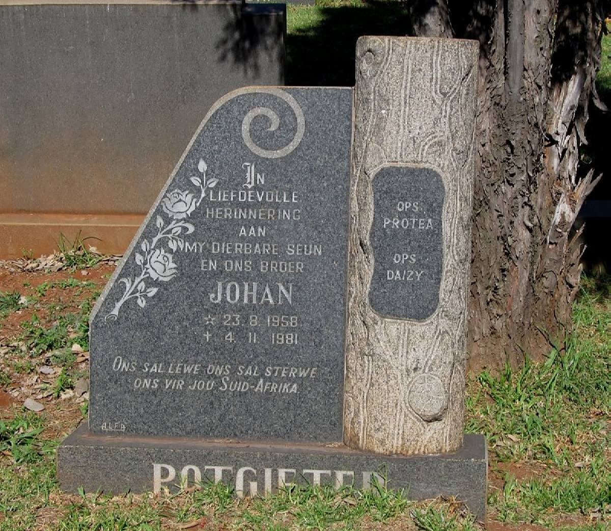 POTGIETER Johan 1958-1981