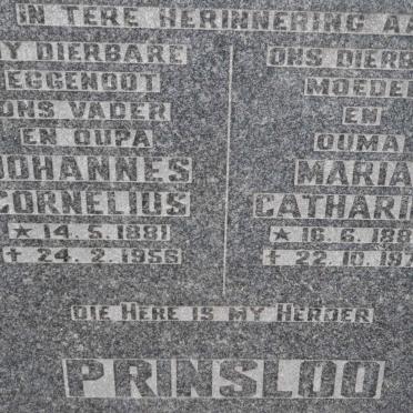 PRINSLOO Johannes Cornelius 1881-1956 &amp; Maria Catharina 1883-1975