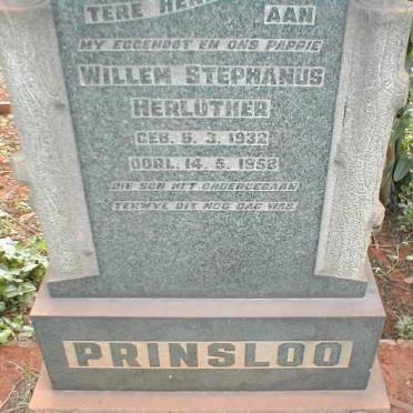 PRINSLOO Willem Stephanus Herlüther 1932-1958