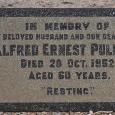 PULFORD Alfred Ernest -1952