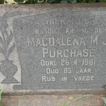 PURCHASE Magdalena M. J. -1961