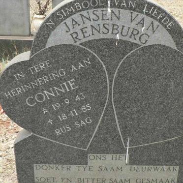 RENSBURG Connie, Jansen van 1943-1985
