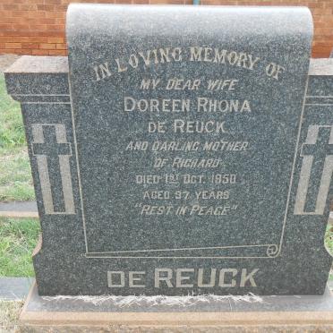 REUCK Doreen Rhona, de -1950