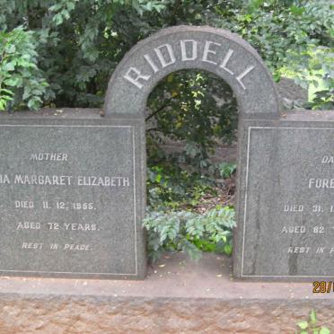 RIDDELL Forbes 1959 &amp; Maria Margaret Elizabeth -1955