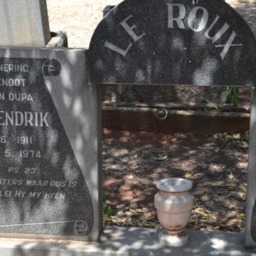 ROUX Jan Hendrik, le 1911-1974 &amp; Catharina E.S. 1917-