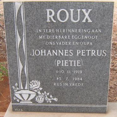 ROUX Johannes Petrus 1919-1984