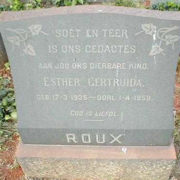 ROUX Esther Gertruida 1935-1959