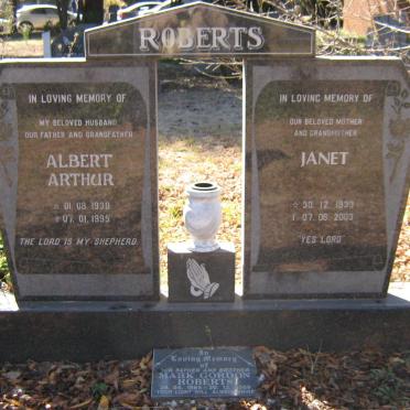 ROBERTS Albert Arthur 1930-1995 &amp; Janet 1933-2003 :: ROBERTS Mark Gordon 1965-2009