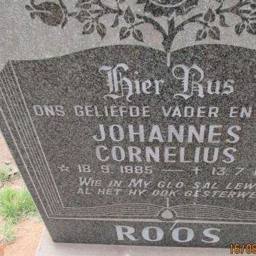 ROOS Johannes Cornelius 1885-1981