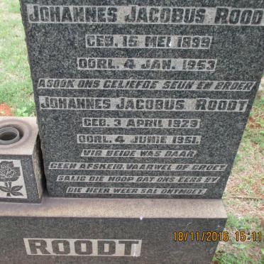 ROODT Johannes Jacobus 1899-1953 :: ROODT Johannes Jacobus 1929-1951