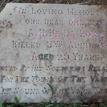 ROUX A.H., de la -1918
